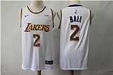 Lakers 2 Lonzo Ball White 2018 19 Nike Swingman Jersey,baseball caps,new era cap wholesale,wholesale hats